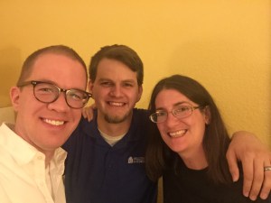 Matthew and me with our favorite figure-skating-obsessed, novel-writing gay Catholic friend Eve Tushnet